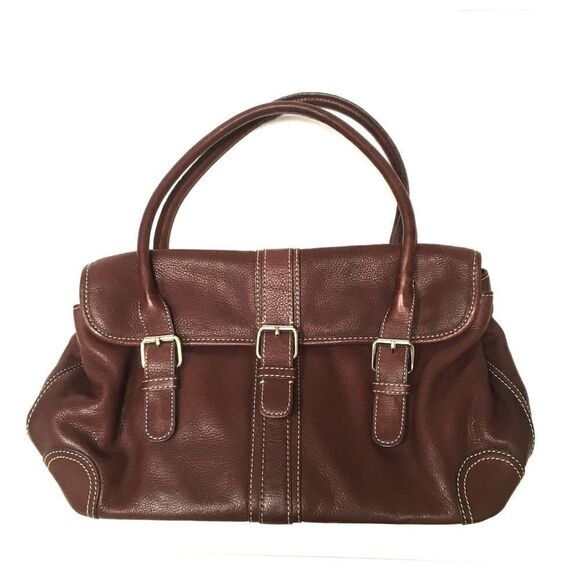 Fossil leather satchel top handle shoulder/handbag - Picture 1 of 9